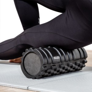 Raven Black Studded Yoga Massage Roller for Restorative Yoga EVA