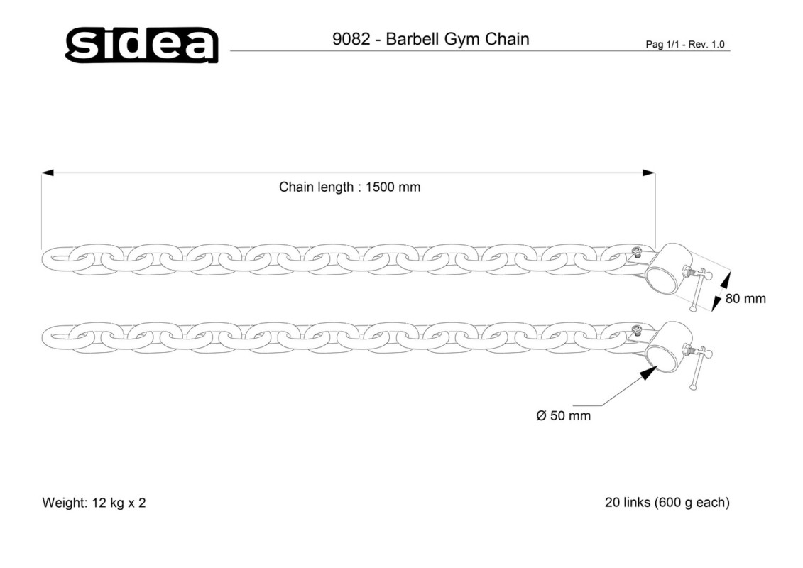 9082 Barbell Gym Chain