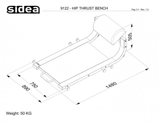 9122 - Hip Thrust Bench-1
