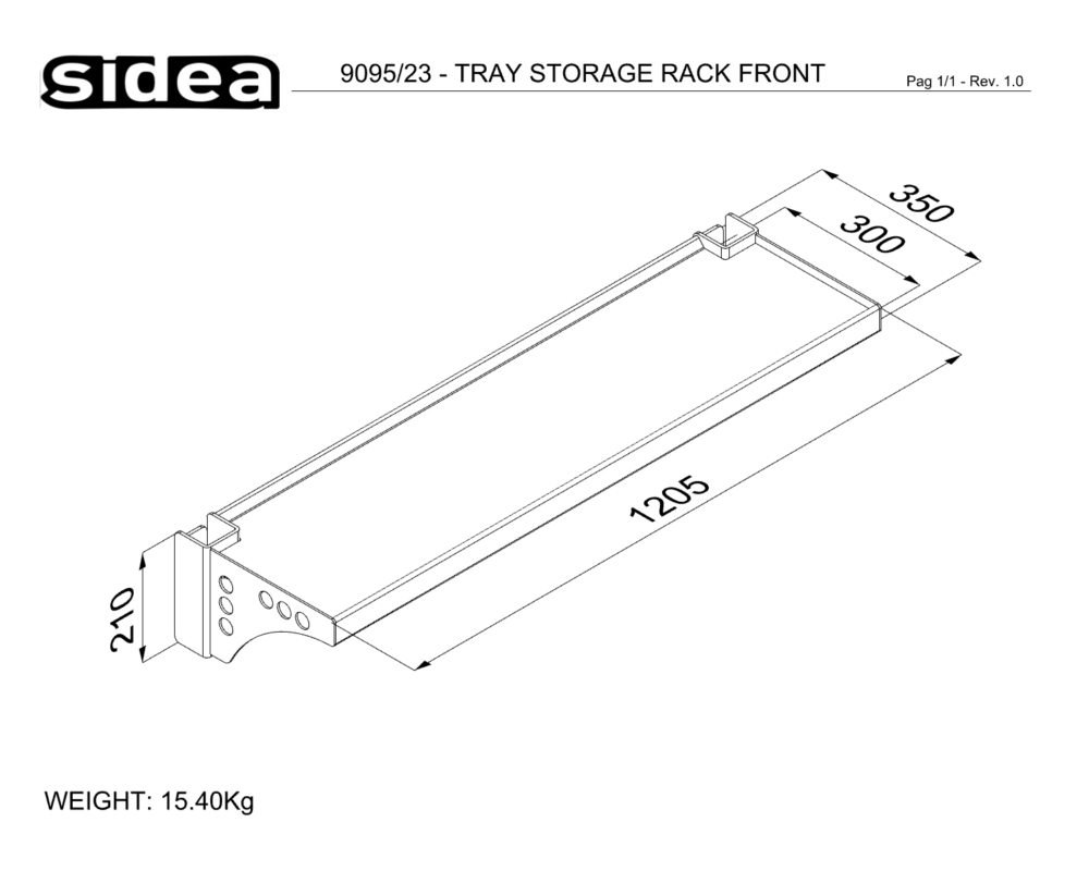 9095_23 - TRAY STORAGE RACK FRONT