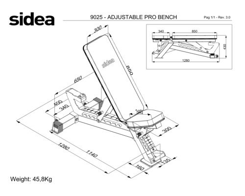 9025 - ADJUSTABLE BENCH PRO - Quote agg. 03-02-25